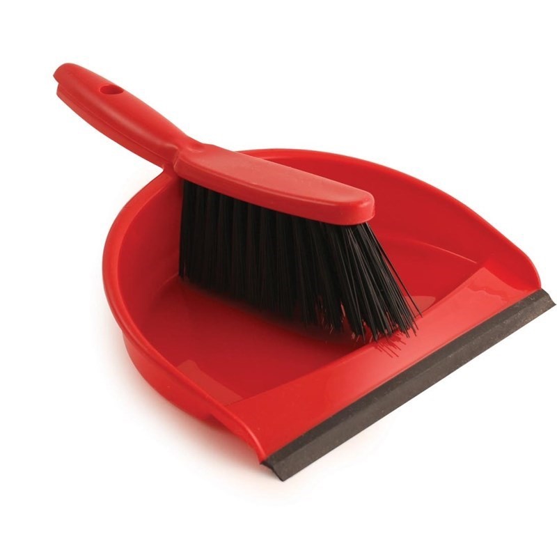 Dust Pan And Brush Set Red