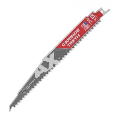 MILWAUKEE 48005226 230MM 5 TPI AX CARBIDE DEMOLITION SAWZALL BLADE FOR WOOD WITH NAILS