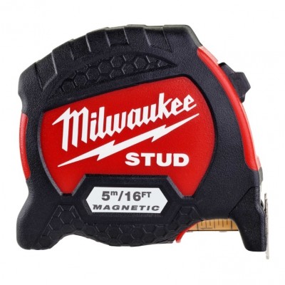 MILWAUKEE 4932471628 STUD GEN2 5M / 16FT TAPE MEASURE - MAGNETIC BLADE END 4M STANDOUT ANTI-TEAR COATING