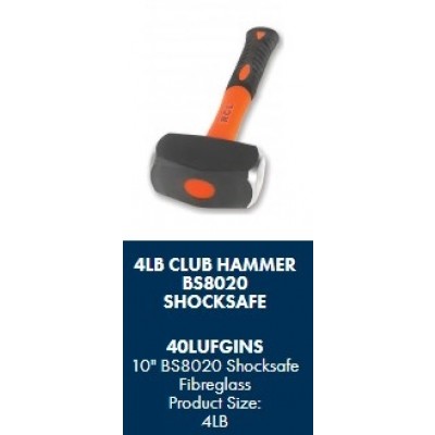 SHOCKSAFE 4LB INSULATED CLUB HAMMER