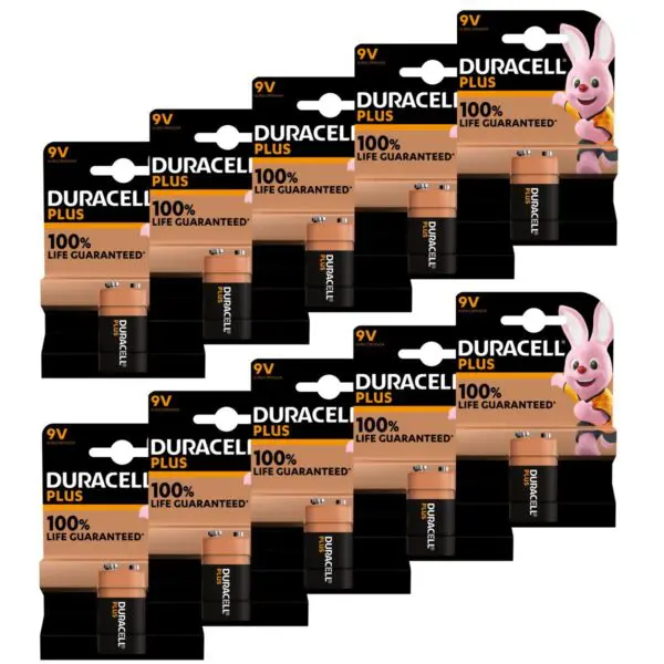 Duracell Plus 9V Battery - Pack of 10